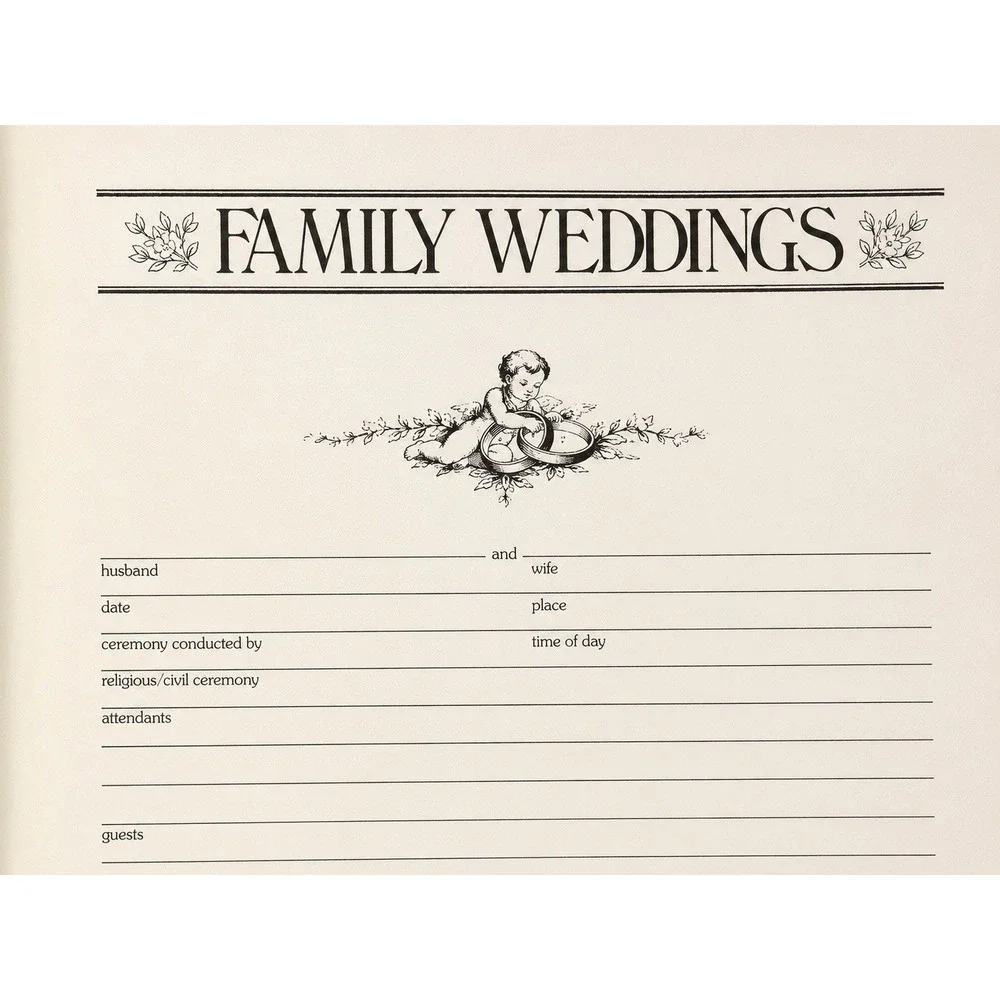 Heirloom Floral Family History Book vintage Genealogy Keepsake - Picture 6 of 8